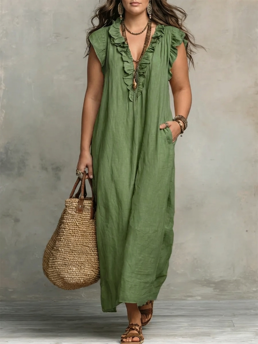 Amarillo | Elegante Vestido Maxi de Verano