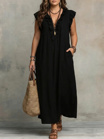 Amarillo | Elegante Vestido Maxi de Verano