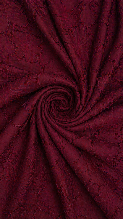 Vestido JACQUARD Rojo Vino