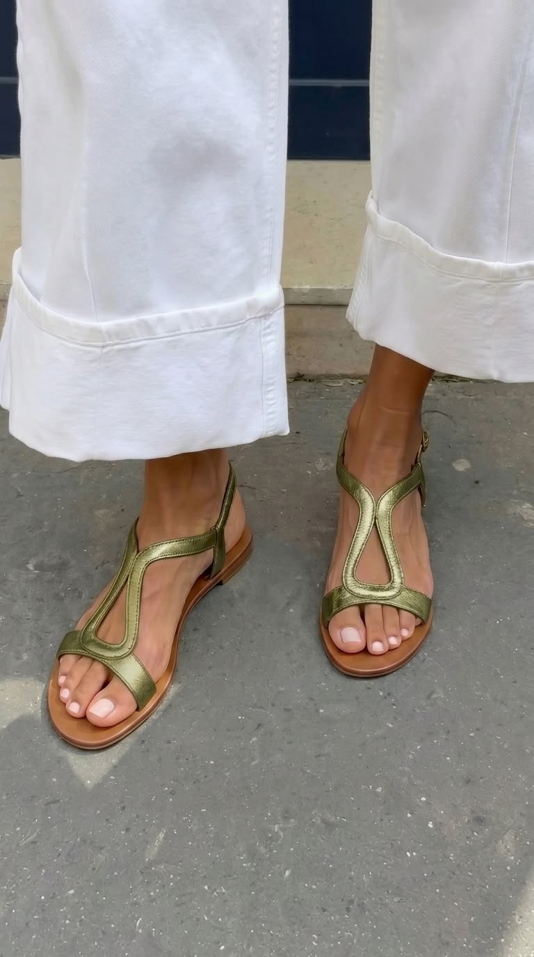 LUDOVICA / SANDALIAS DORADAS DE VERANO
