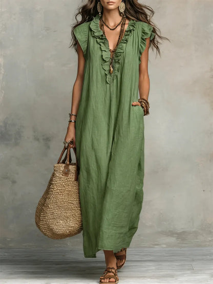 Amarillo | Elegante Vestido Maxi de Verano