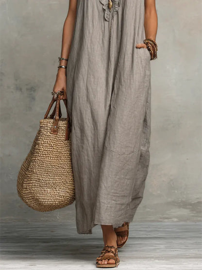 Amarillo | Elegante Vestido Maxi de Verano