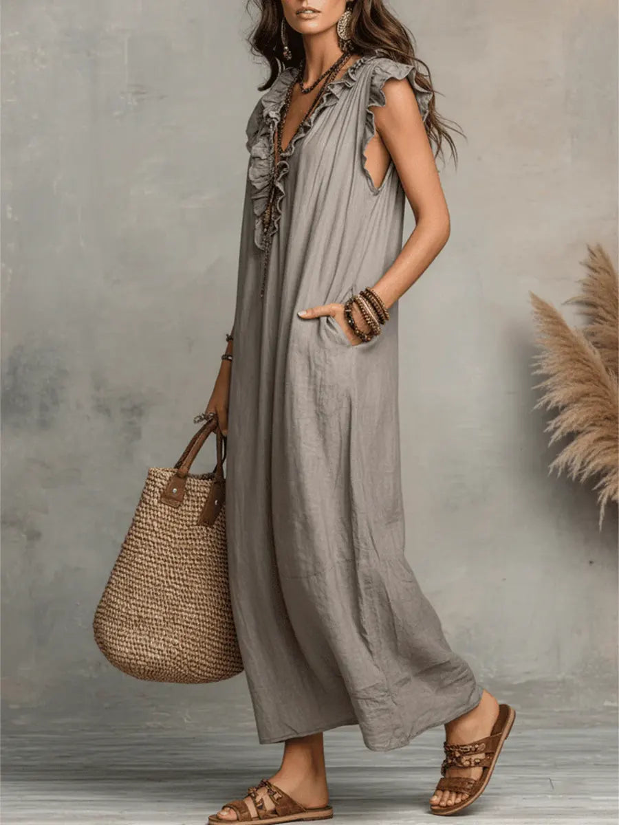 Amarillo | Elegante Vestido Maxi de Verano