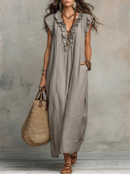 Amarillo | Elegante Vestido Maxi de Verano