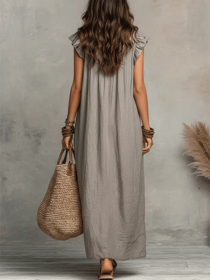 Amarillo | Elegante Vestido Maxi de Verano