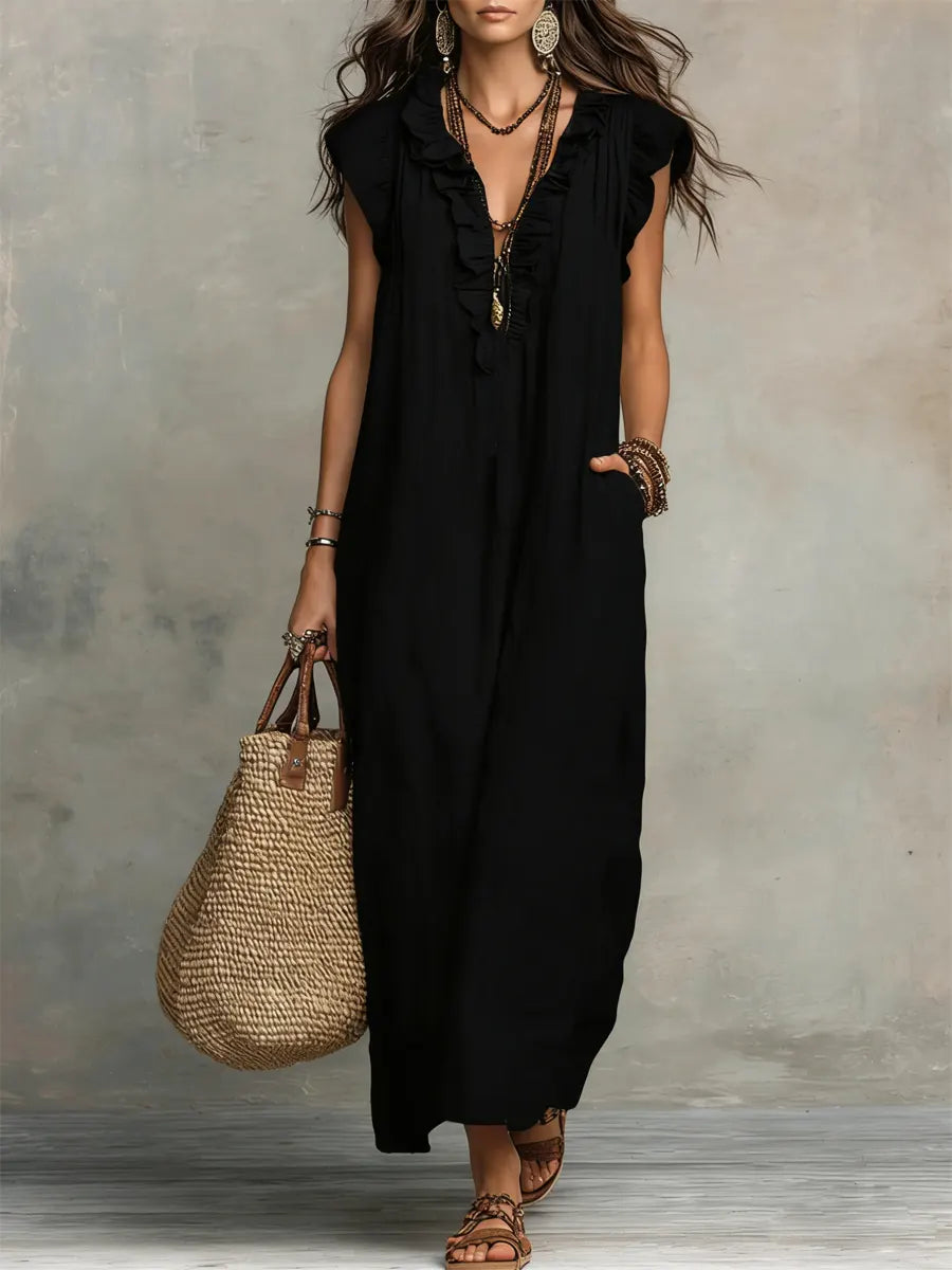 Amarillo | Elegante Vestido Maxi de Verano