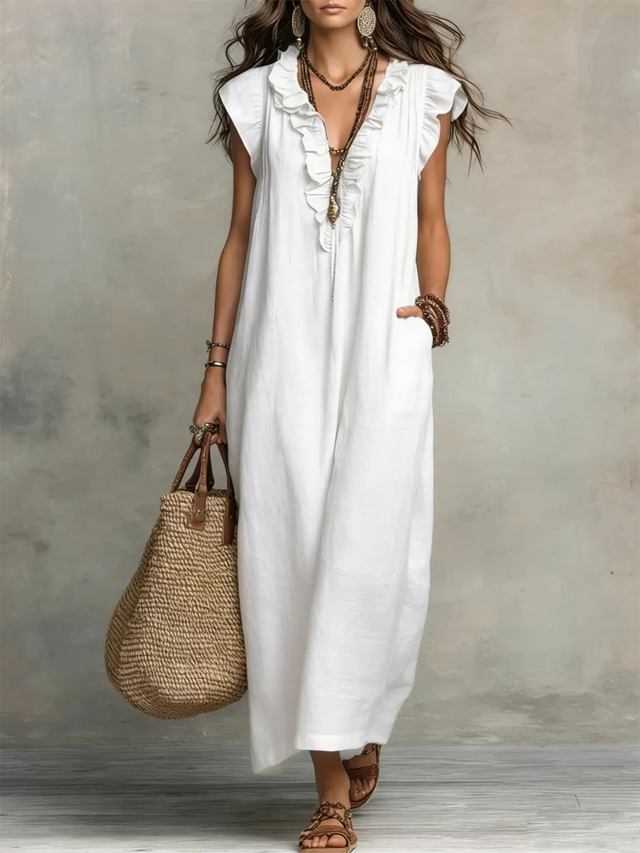 Amarillo | Elegante Vestido Maxi de Verano