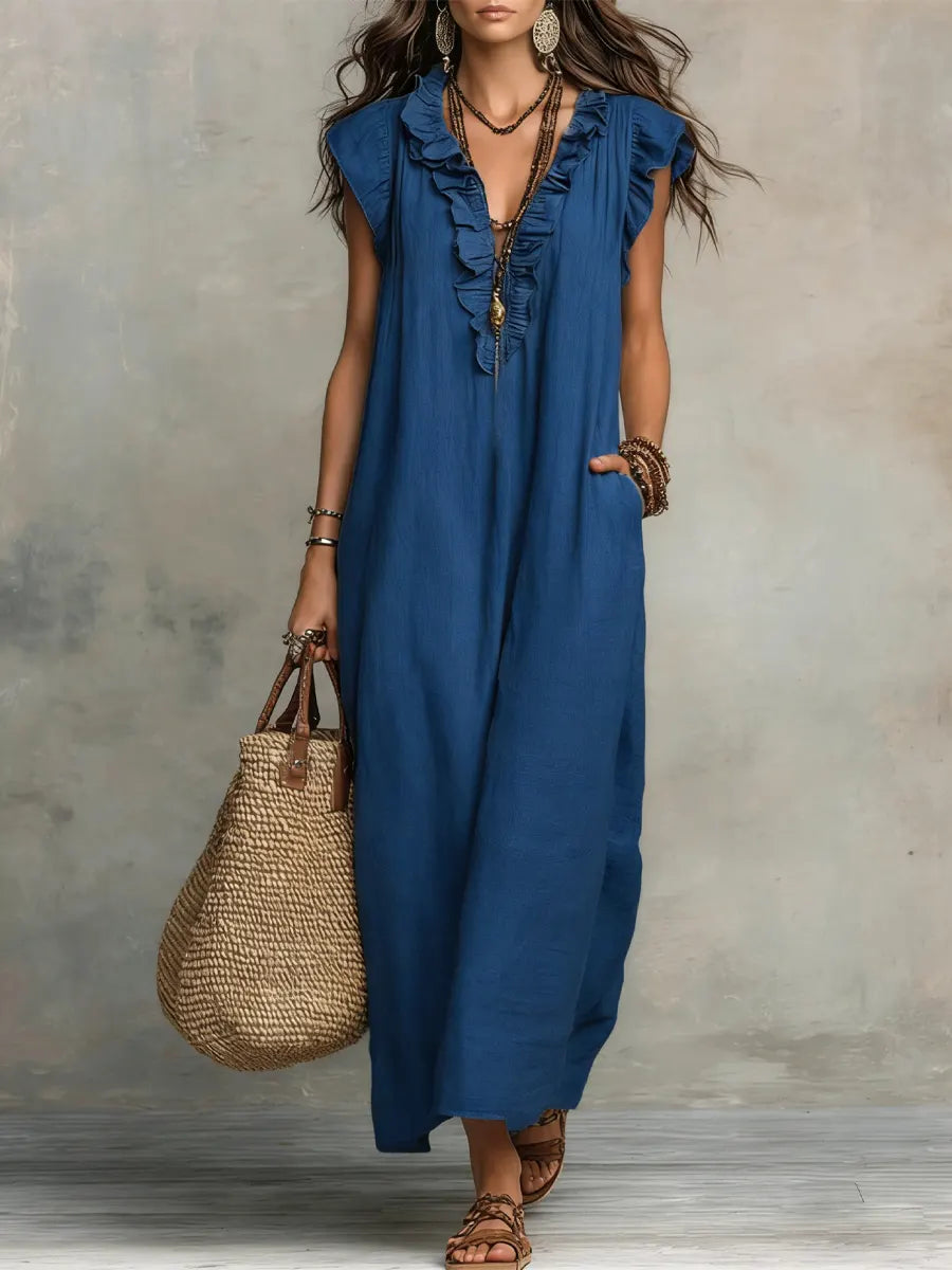 Amarillo | Elegante Vestido Maxi de Verano