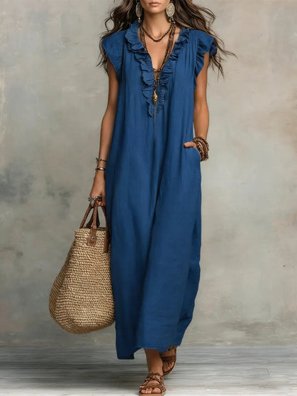 Amarillo | Elegante Vestido Maxi de Verano