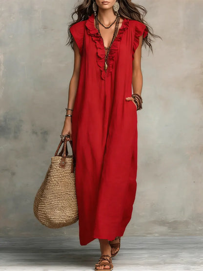 Amarillo | Elegante Vestido Maxi de Verano